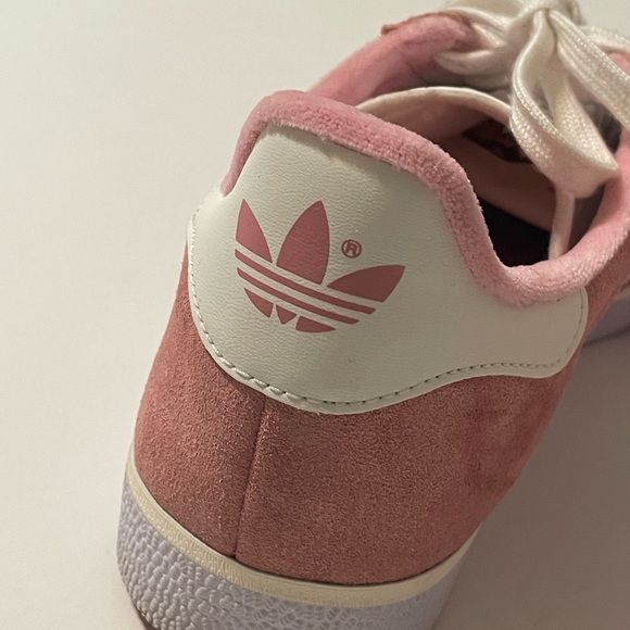 adidas Gazelle Pink and White Sneakers - Picture 10 of 12